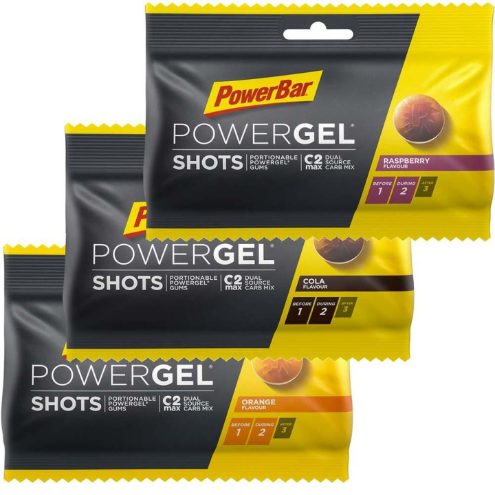 Powerbar Energize Powergel Shots Energigodis i gruppen Energi / Gel hos CykelCity (162)