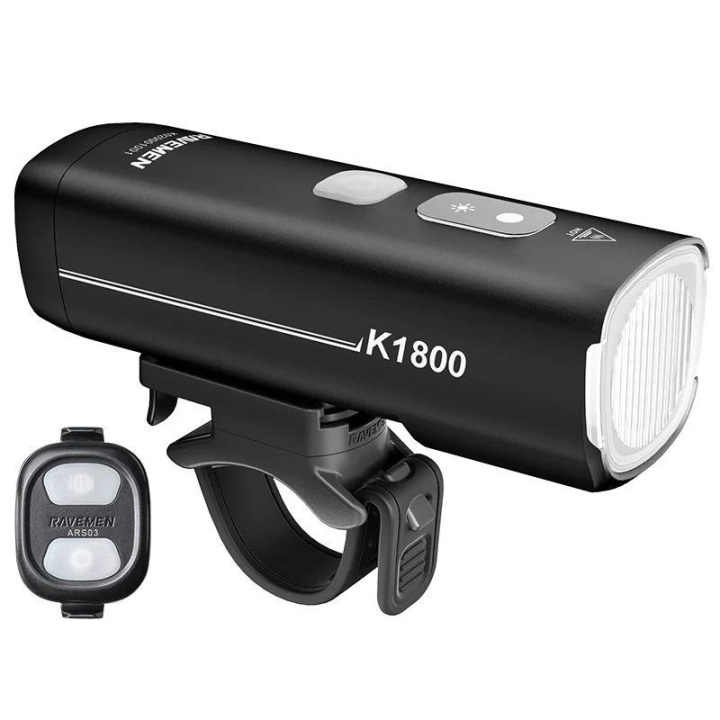 Ravemen K1800 med fjärrkontroll 1800 Lumen Framlampa i gruppen Tillbehör / Belysning hos CykelCity (53323)